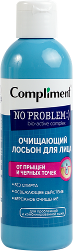 

Лосьон для лица Compliment No problem от прыщей и угревой сыпи с салициловой кислотой 200 мл