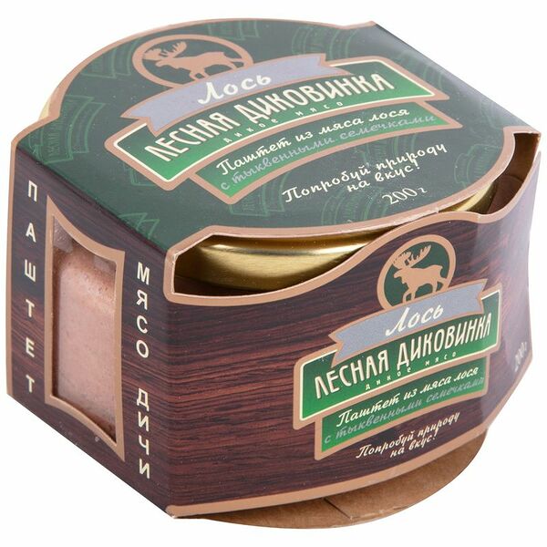 Паштет из мяса лося Лесная диковинка с тыквенными семечками