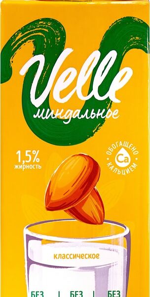 Напиток растительный Velle Миндальный 1.5% 1л
