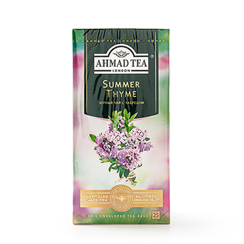 

Чай Ahmad Tea Summer Thyme чёрный с чабрецом в пакетиках, 25х1.5г
