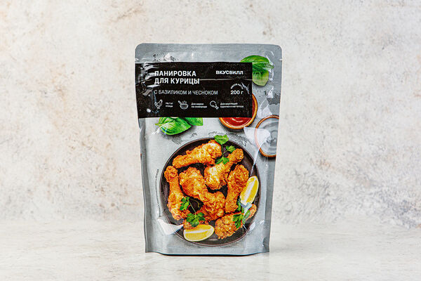 Панировка для курицы с базиликом и чесноком