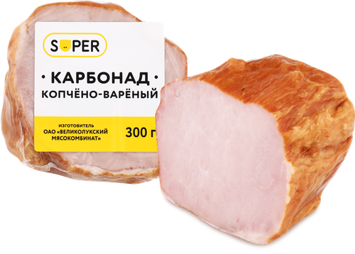 

Карбонад Super копчено-вареный 300 г