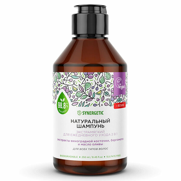 Шампунь экстрамягкий 2 в 1 Synergetic