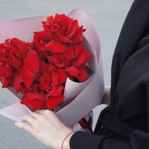 Монобукет из 5 французских роз