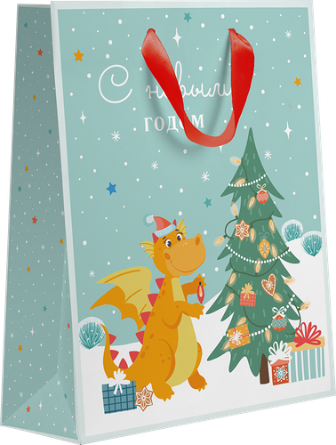   Пакет подарочный Символ года, 14х19х9см, Арт. SN в ассортименте