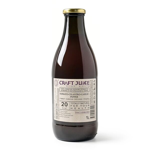 Сок Craft juice томат-кинза-перец-чеснок с морской солью 1 л