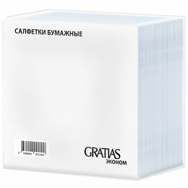 Салфетки Gratias бумажные белые 2сл 24х24, 100шт