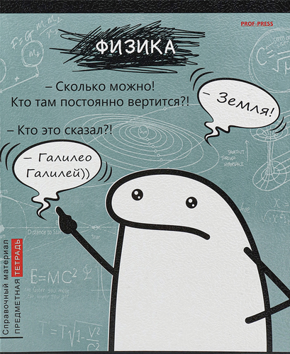 

Тетрадь PROF-PRESS Школьные мемасики Физика, 48 листов, в клетку, Арт. 48-9658