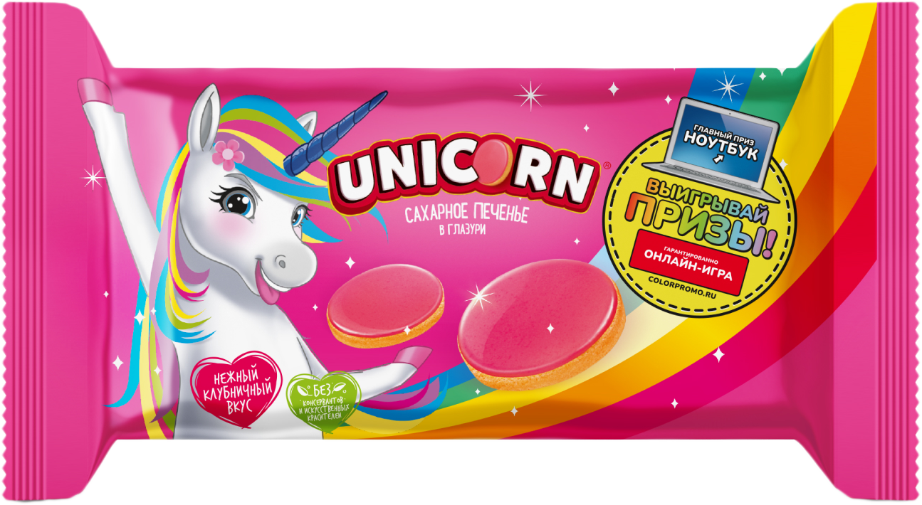 

Печенье Kelloggs Unicorn Cахарное в глазури Клубника