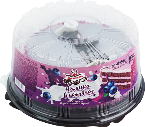 Торт МАЛЕНЬКИЕ СЛАБОСТИ Черника в шоколаде, 600г