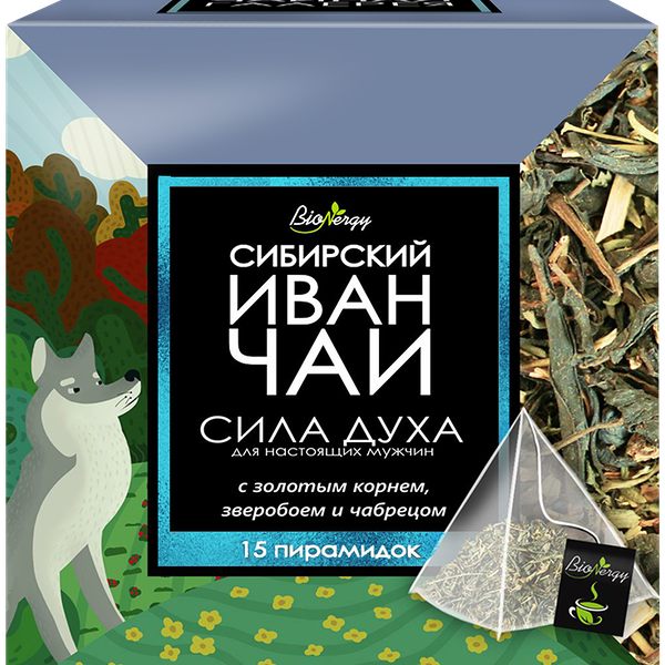 Иван-чай BIONERGY Сила духа с золотым корнем, зверобоем и чабрецом, 15пир