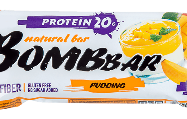 Батончик протеиновый BombBar Protein 20G Pudding Манго-Банан