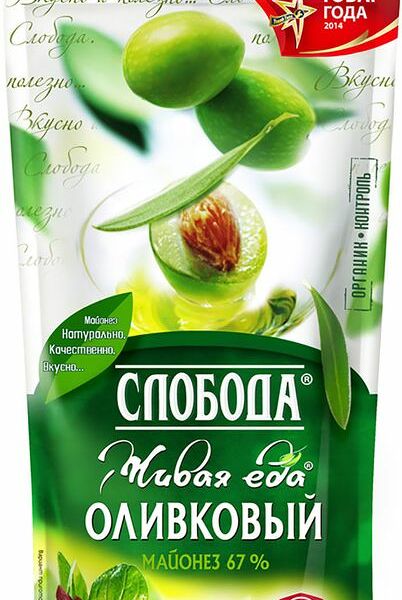 Майонез Слобода оливковый 67% 400мл