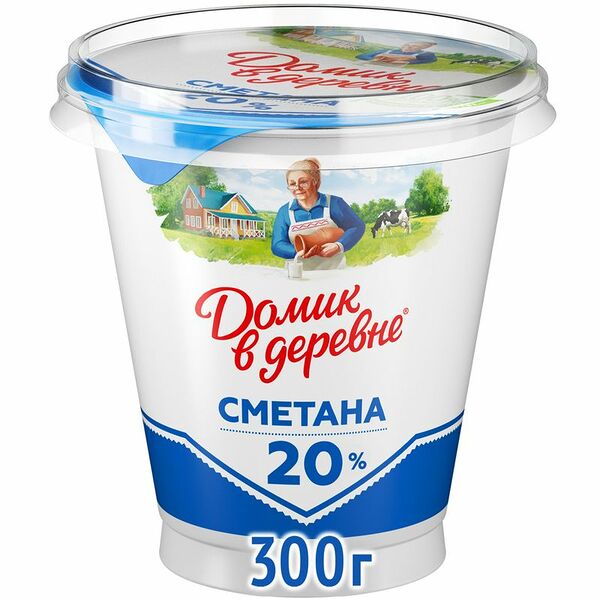 Сметана Домик в деревне 20%
