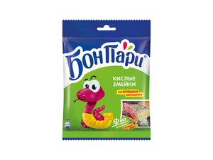 Жевательный мармелад Бон Пари кислые змейки, фрукты в Магнит со скидкой –35%