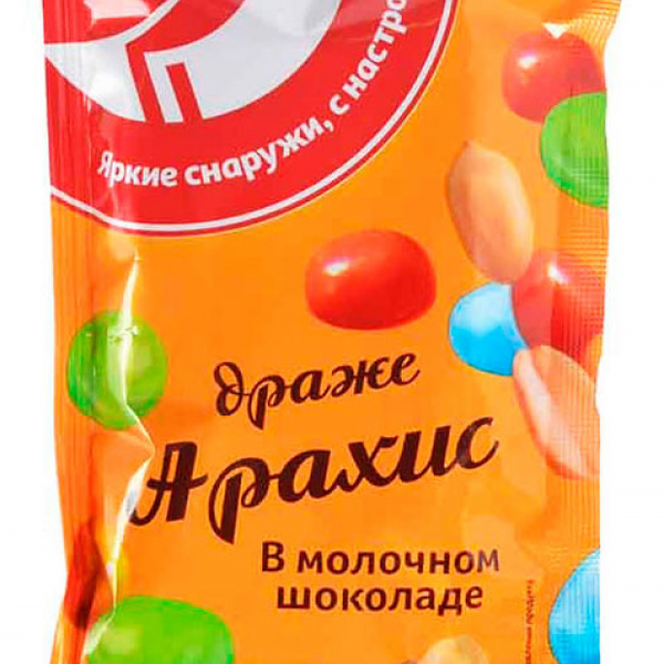 Драже АШАН Красная птица с молочным шоколадом