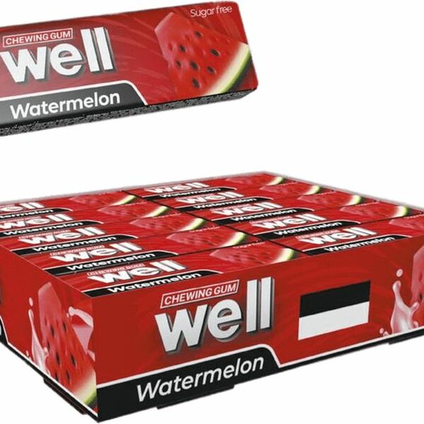 Жевательная резинка Well без сахара cо вкусом арбуза 1 шт.