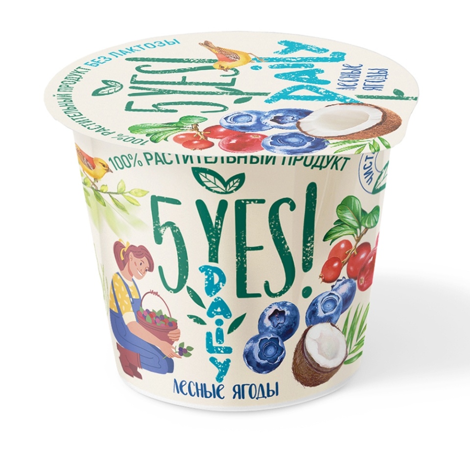 

Продукт кокосовый Daily с лесными ягодами ферментированный, 5YES! 130 г