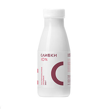 Сливки питьевые Братья Чебурашкины Семейная ферма пастеризованные 10% 