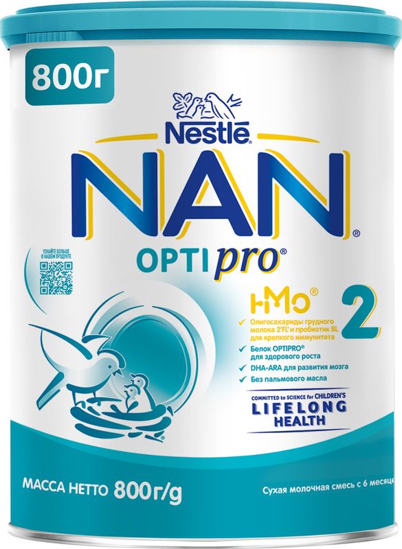 

Смесь детская NAN Optipro 2 молочная сухая 800 г
