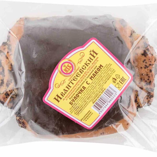 Булочка Ивантеевский хлебокомбинат с маком 90 г