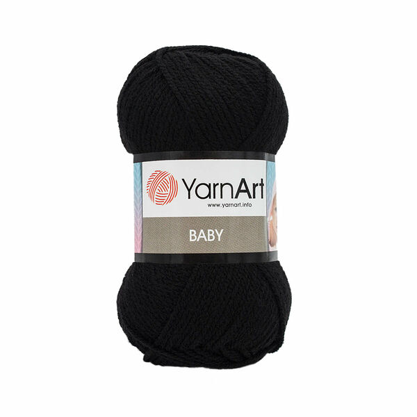 Пряжа YarnArt 'Baby' 50гр 150м (100% акрил)(585 черный),мот