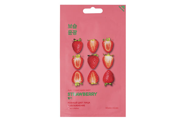 Маска тканевая Holika Holika Pure Essence Sheet Strawberry освежающая 1 шт