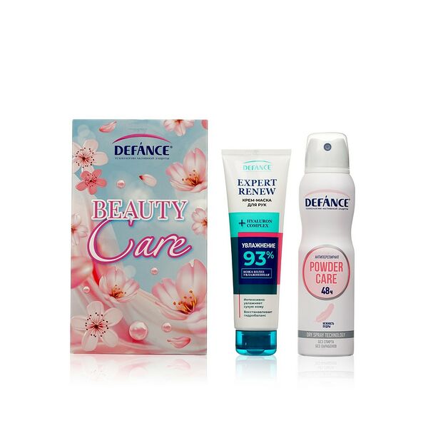 Женский набор Defance (крем-маска для рук Expert Renew 100мл + дезодорант-антиперспирант Powder Care 150мл)