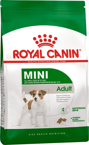 

Корм сухой для взрослых собак ROYAL CANIN Mini Adult старше 10 месяцев, 4кг