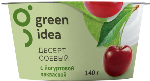 

Десерт GREEN IDEA Соевый с йогуртовой закваской и соком вишни, 140г