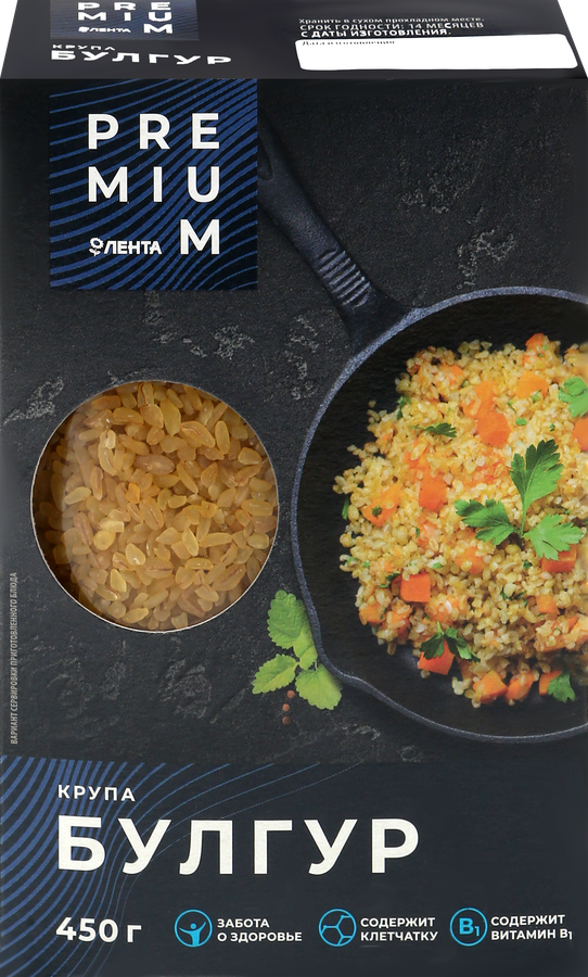 

Крупа пшеничная ЛЕНТА PREMIUM Булгур, 450 г