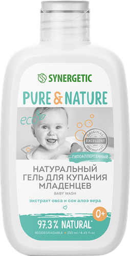 

Гель для купания младенцев Synergetic натуральный гипоаллергенный 0+ 250 мл