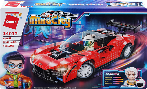 Конструктор QMAN Машинка, 198 деталей, Арт. 14012