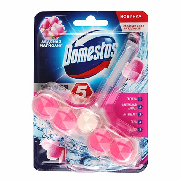 Блок для очищения унитаза Power 5 «Ледяная магнолия» Domestos