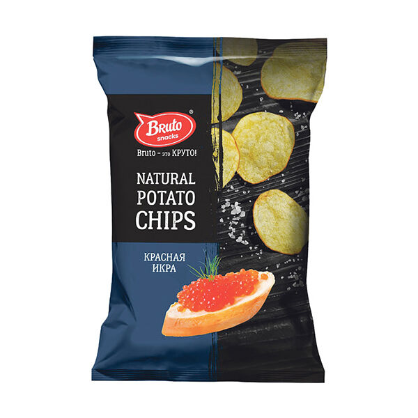 Чипсы картофельные Bruto Snacks Красная икра
