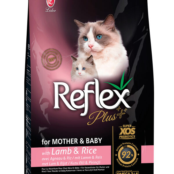 Сухой корм Reflex Plus для беременных и кормящих кошек Ягненок с рисом 1,5 кг