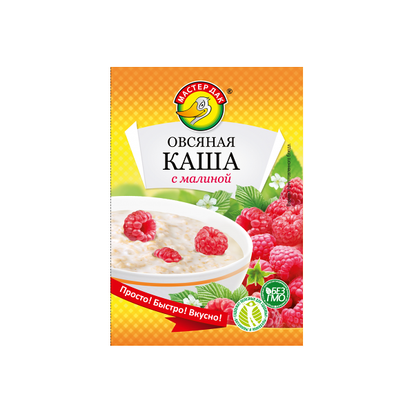 Каша Мастер Дак 35г овсяная с малиной