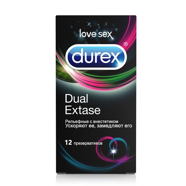 Презервативы Durex Dual Extase, 12 шт.