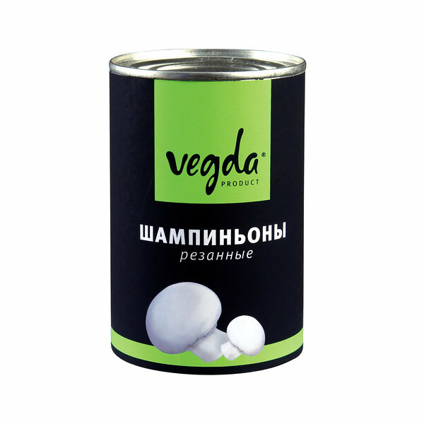 Шампиньоны резанные ТМ Vegda (Вегда)