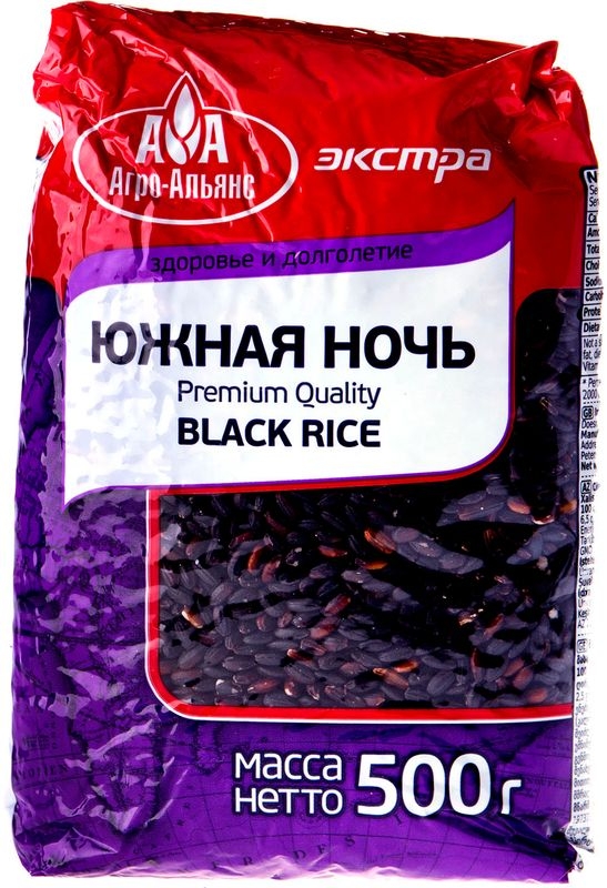 

Рис Южная ночь Агро-Альянс Экстра чёрный нешлифованный