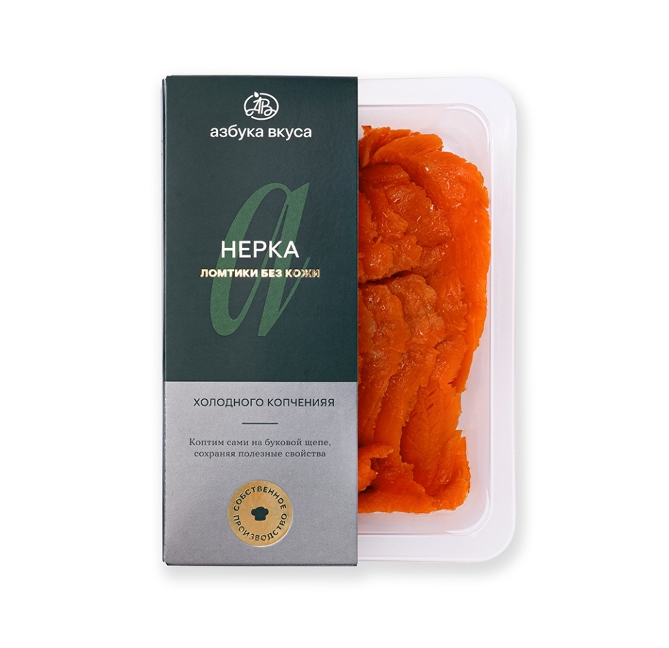 

Нерка Азбука вкуса холодного копчения ломтики без кожи «Собственное производство» 170 г