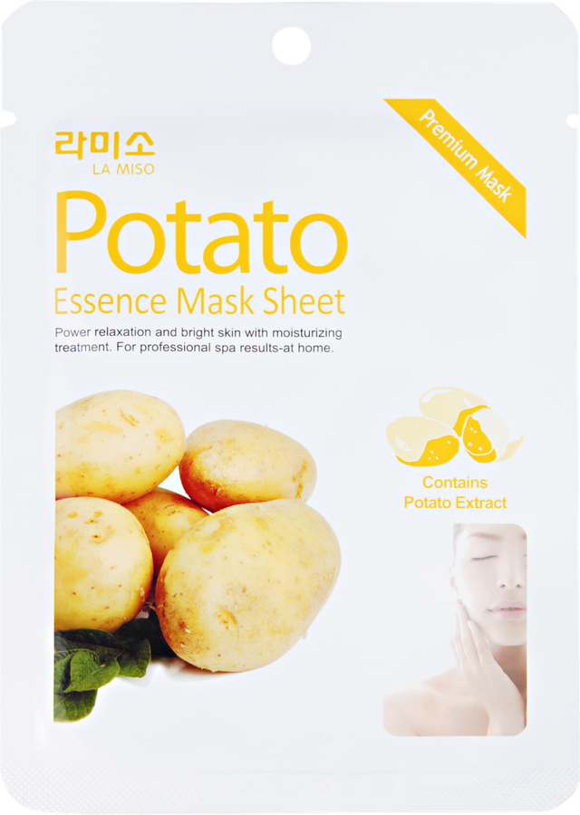 

Маска тканевая для лица Lanix M La Miso Essence Sheet, снятие отеков с экстрактом картофеля