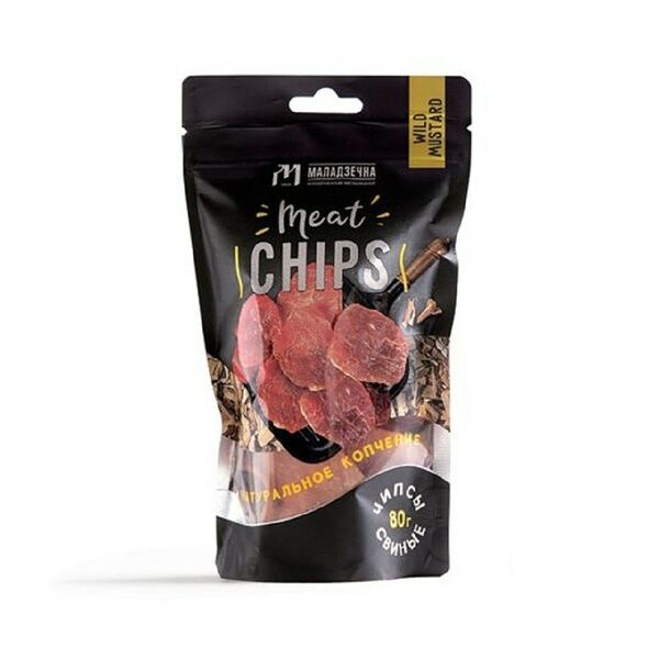 Продукт с/к из мяса свинины мясной Чипсы Дикая горчица 80г МГС Велес-Мит