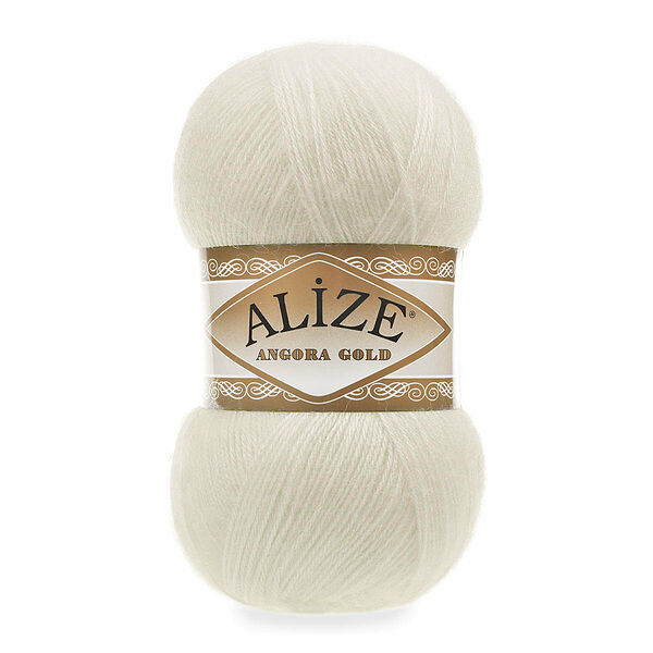 Пряжа ALIZE 'Angora Gold' 100гр. 550м (80%акр, 20%шерсть) ТУ(01 кремовый)