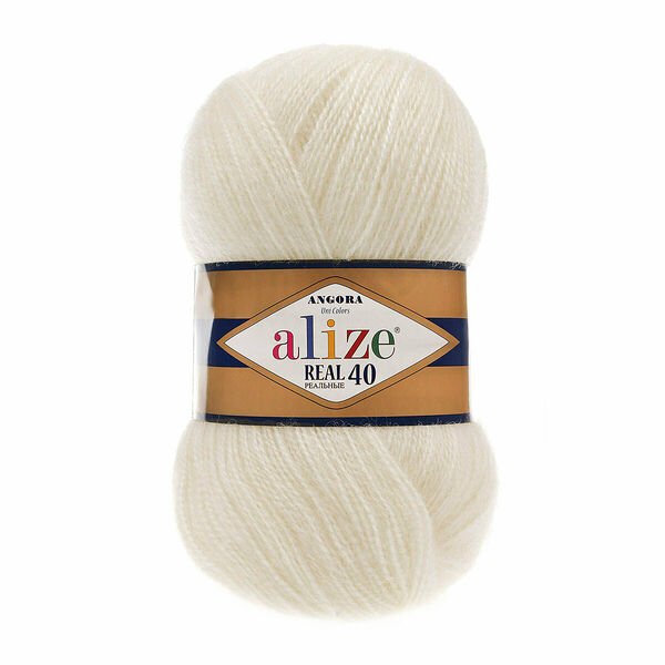 Пряжа ALIZE 'Angora real 40' 100 гр. (40% шерсть, 60% акрил)(450 жемчужный)