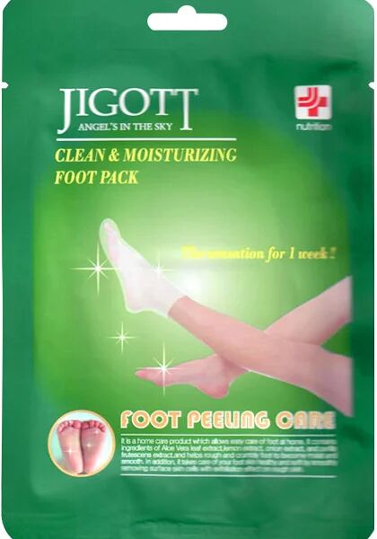 Отшелушивающие пилинг-носочки Jigott Clean & Moisturizing Foot Pack 30 мл