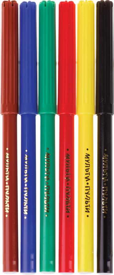 

Фломастеры МУЛЬТИ-ПУЛЬТИ Енот во Франции 6 цветов, смываемые