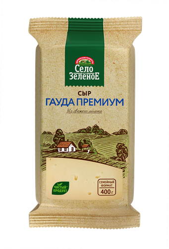 

Сыр СЕЛО ЗЕЛЕНОЕ Гауда Премиум 40%, без змж, 400г