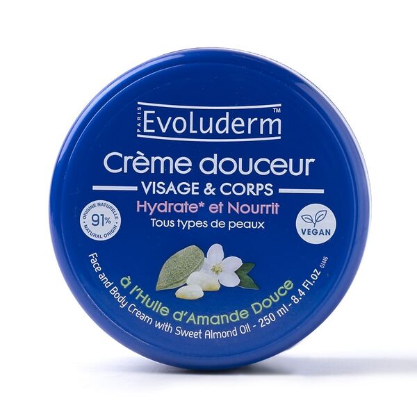 Крем для лица и тела Evoluderm Almond миндаль 250мл, Франция