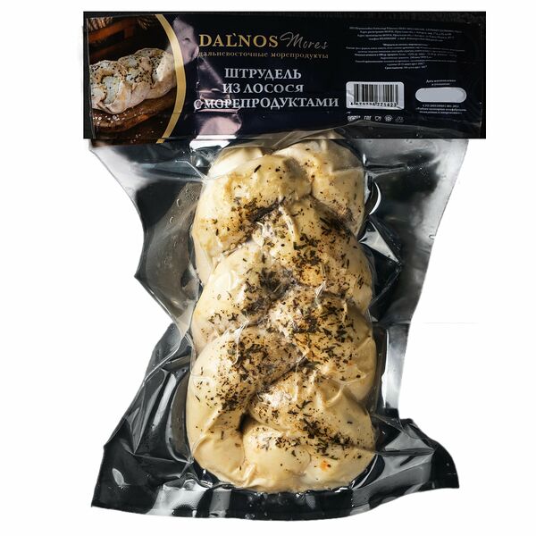 Штрудель из лосося с морепродуктами с/м